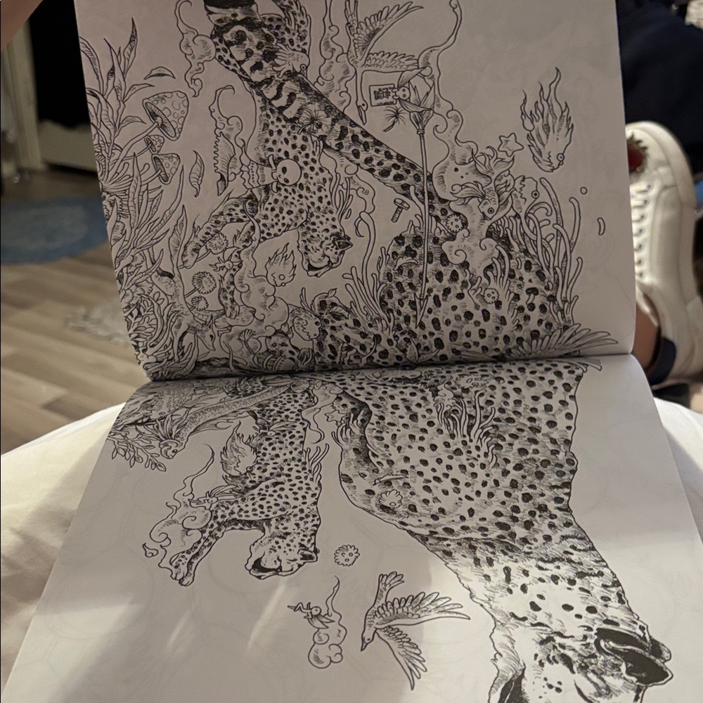 Animorphia Coloring Book by - Black and Orange - Picture 4 of 4